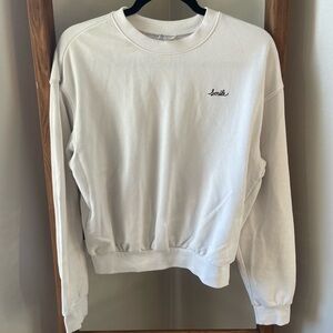 H&M Women's ‘Smile’ Embroidered Sweatshirt